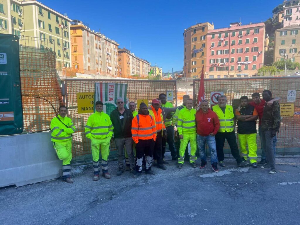 Sciopero Filca Cisl metropolitana genova